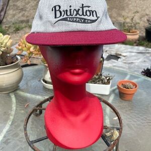 Brixton Gray and Red Men's Cap